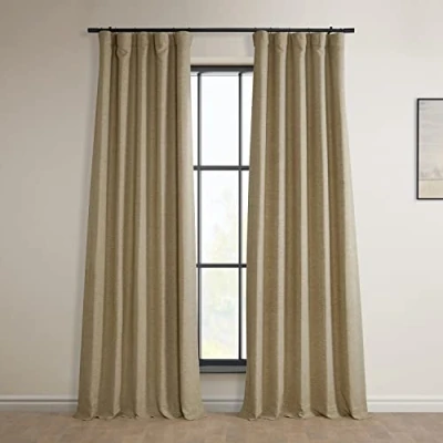 Image of HPD Half Price Drapes Bellino Room Darkening Curtains 84 Inches Long for Bedroom &amp; Living (1 Panel), 50W x 84L, Ginger