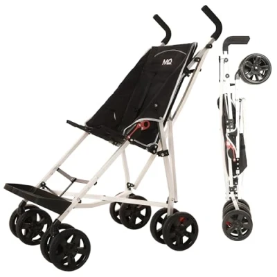 Image of MobiQuip XL Pushchair, Special Needs Buggy, Disability Pushchair for Older Child, Larger Size Easy Folding System Transportation, Lightweight Aluminium Frame, Black