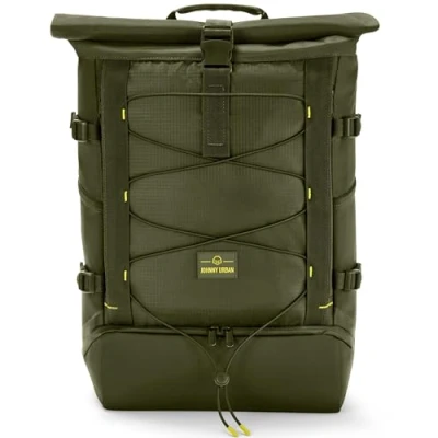 Image of Johnny Urban Backpack Men &amp; Women Olive Allen Large Move Daypack for Hiking, Sports Leisure Rolltop Outdoor 16 Inch Laptop Compartment Water repellent