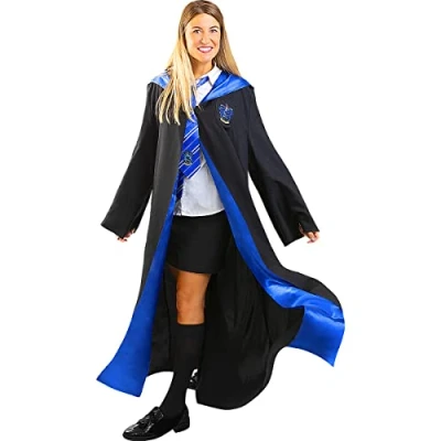 Image of Funidelia Harry Potter Ravenclaw Costume for men and women Hogwarts, Wizards Costumes adults, accessory fancy dress &amp; props Halloween, carnival parties Size S Black