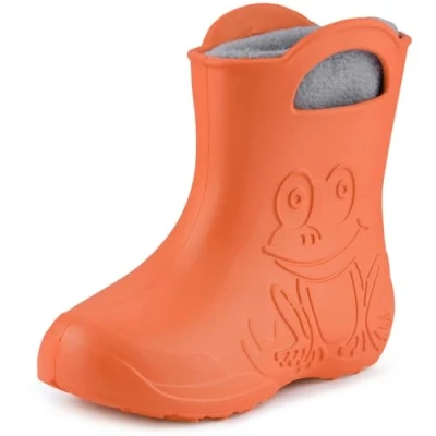 Image of Ladeheid Children&#039;s Girl&#039;s Boy&#039;s EVA Wellington Boots Rain Shoes LA CA 03 (Orange (151c), 5.5/6 UK)