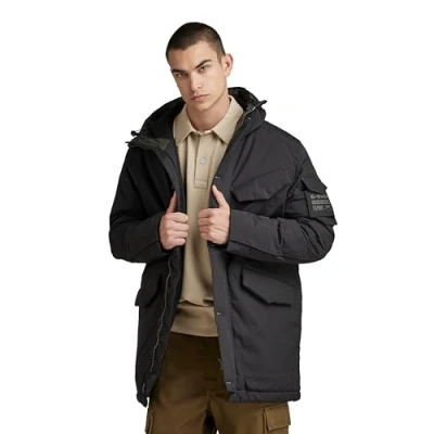 Image of G STAR RAW Men&#039;s Vodan Padded Hooded Parka Jackets, black (dk D22713 D419 6484), XL