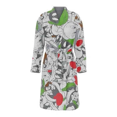 Image of Looney Tunes Women&#039;s Super Plush Full Length Long Sleeve Fleece Wrap Robe with Bugs Bunny, Daffy Duck, Taz, Tweety Multi, One Size