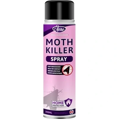 Image of Aviro Moth Killer Spray Fast Acting Repellent For Wardrobes, Fabric &amp; Surfaces. Powerful Carpet Spray, Household Protection Immediate Treatment Ongoing Control Against Moths
