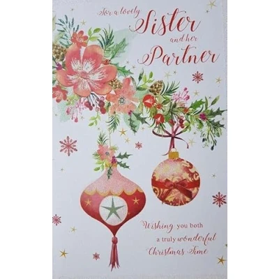 Image of Grass Roots lovely Sister &amp; Partner Christmas Card Verse GR853188