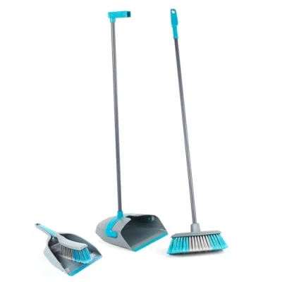 Image of Beldray COMBO 3756 Long and Short Handled Dustpan Set, Cleaning Brush with Thick Bristles, Rubber Lip for Easy Dust Collection, Compact Hardwearing, Ideal All Floors, Plastic