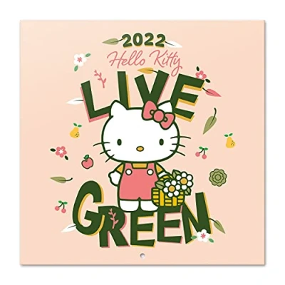Image of Grupo Erik: Official Hello Kitty 2022 Wall Calendar, 12&#039; x Square (Free Poster Included), Family Calendar 2022, Kids