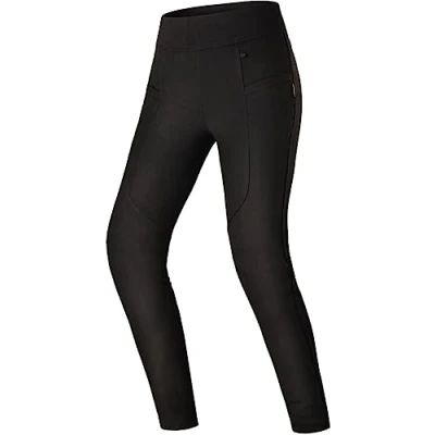 Image of SHIMA Cruz 2.0 Protective Motorcycle Leggings for Women, Reinforcement Layer Aramid DuraQL, Knee Airforce Protectors, Slim Fit, Double Seams (Black, S Long)