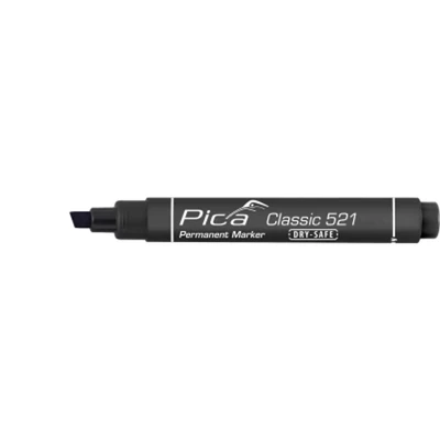 Image of PICA 521/46 Permanent Marker Pen 2 6mm Chisel Tip Black Fast Drying