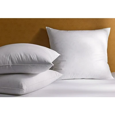 Image of VIceroybedding Pair (2pcs) of Duck Feather &amp; 40% Down Continental Euro Square Pillows 65cmx65cm (26&quot;x26&quot;) Free Thread Count 300 Egyptian Cotton Pillow Cases