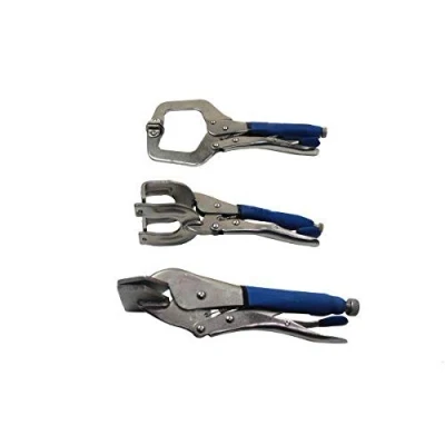 Image of US PRO Tools 3pc Locking Mole Vice Grip Weld Clamp Set with Handles 2073