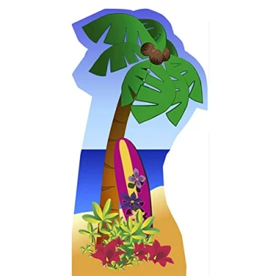 Image of Star Cutouts Cut Out of Palm Tree