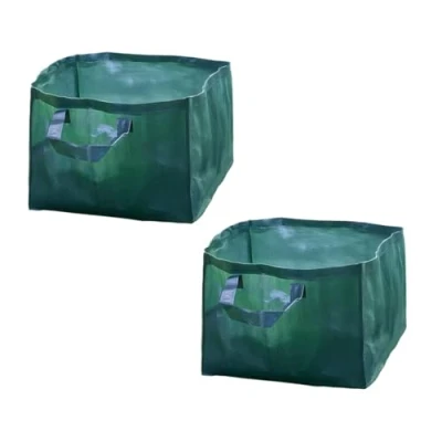 Image of Garden Mile® 2x Large Capacity Reusable Green Waste Refuse Sack Bags With Handles Shower Proof Tear Resistant Grass Bag Compost Autumn Leaves Collector Home Recycling (2)