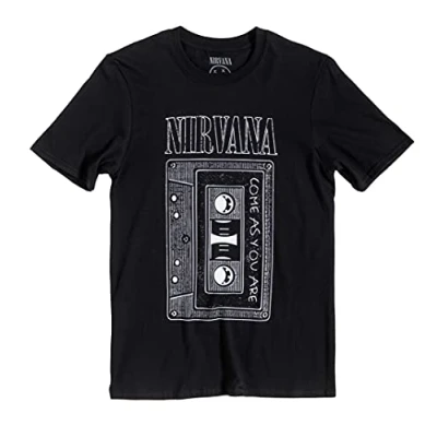 Image of Nirvana Come As You are Cassette Black T Shirt