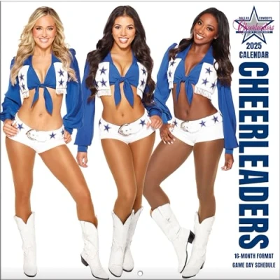 Image of TURNER LICENSING Dallas Cowboys Cheerleaders 12x12 Cameo Wall Calendar 16 Month (25998030011)
