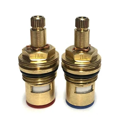 Image of Tap Valves Compatible with Bristan Prism 00622855 Pair Hot Cold Basin Size BSP 1/2&quot;