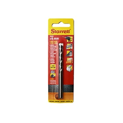 Image of Starrett Split Point Drill Bits HSS High Speed Steel 8x117mm KBAR080 Twist Bit For Cast Iron Wood Soft Materials