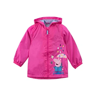 Image of Peppa Pig Raincoat Girls I Pink Kids Jacket Age 6 to 7 Years