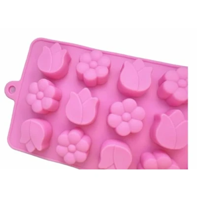 Image of TTOA Tulip Flower Silicone Chocolate Mould Valentine Mother’s Day Father’s Ice Cube Gardening Wax Melt Cake Decorating Candy Jelly