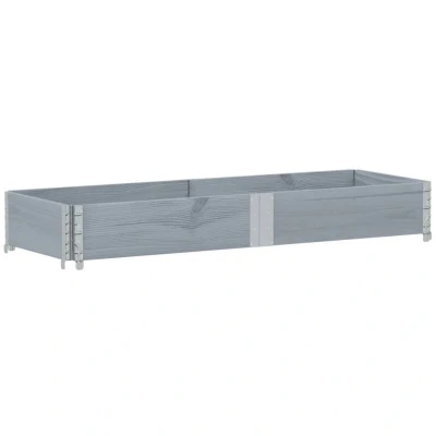 Image of vidaXL Pallet Collar Grey 150x50 cm Solid Wood Pine