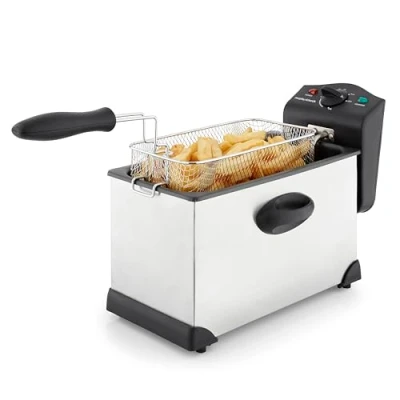 Image of Morphy Richards Deep Fat Fryer, 3.5L, Variable Temperature Control, 1.2Kg Food Capacity, Viewing Window, Removable Tank, Detachable Handle, Fried Chicken, Chips, 2000W, Stainless Steel, 482000