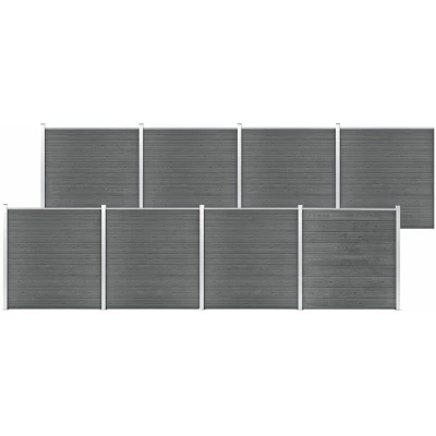 Image of vidaXL Garden Fence WPC 1391x186 cm Grey