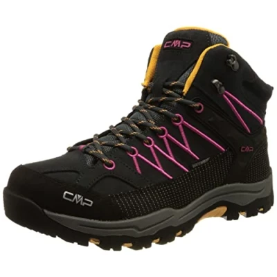 Image of CMP Kids Rigel MID Trekking Shoes WP, Anthracite Bougainvillea, 6.5 UK