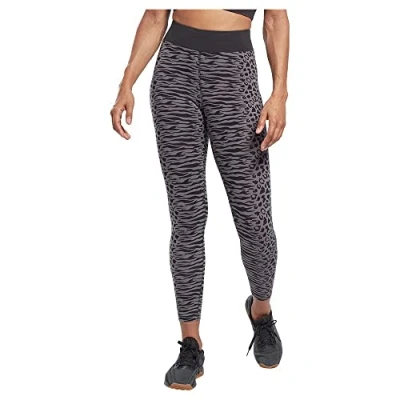 Image of Reebok Women&#039;s Modern Safari Cotton Leggings, Night Black/Pure Grey 6, S