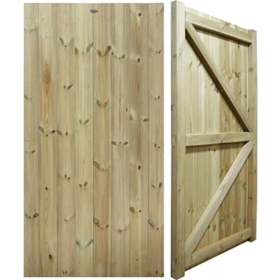 Image of PGS Premier Heavy Duty Thick H Frame Interlocking Tongue &amp; Groove Pedestrian Garden Gate Pathway [Height: 6ft (180cm1800mm) x Width: 3ft (90cm900mm)] Strong Fully Braced with Half Lap Joints