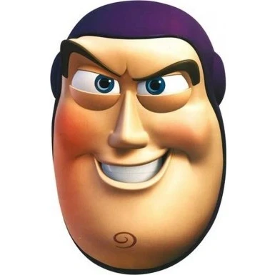Image of Star Cutouts Ltd SM56 Photo Printed Card Mask of Buzz Lightyear, Multicolour, Regular