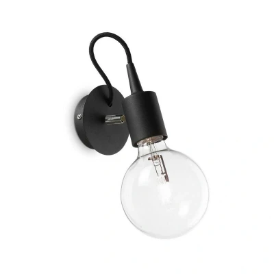 Image of Edison 1 Light Wall Black, E27