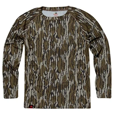 Image of Mossy Oak Men&#039;s Standard Camo Hunting Shirts Long Sleeve, Original Bottomland, X Large