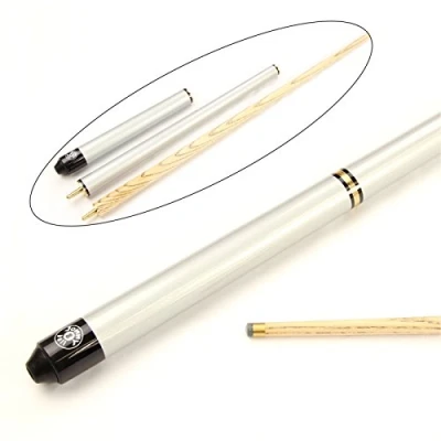 Image of Jonny 8 Ball TRIAD 57 Inch 3 Piece Adjustable Ash Snooker Pool Cue 9.5mm Tip (Silver)