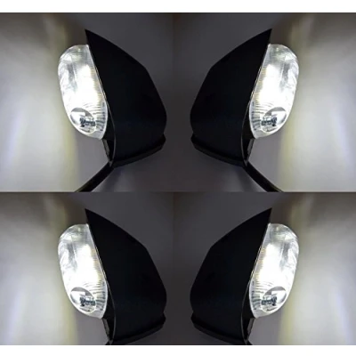 Image of VNVIS 4x 12V 24V LED roof corner front outline white marker lights e marked with plastic base truck tipper lorry caravan trailer van bus horsebox