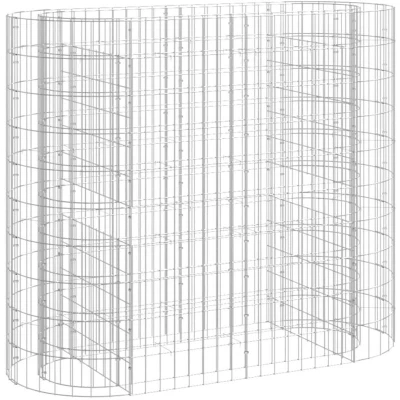 Image of vidaXL Gabion Raised Bed Galvanised Iron 120x50x100 cm