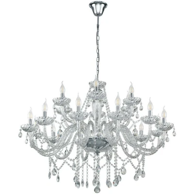 Image of Eglo Lighting Basilano 18 Lamp Multi Arm Chandeliers Chrome EG39103