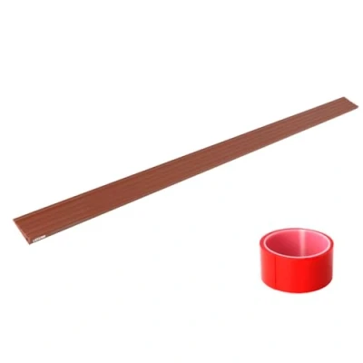 Image of LIEKUMM 1cm Rise Ramps for Mobility Scooters, Threshold Wheelchairs, 800kg Capacity Door Strip Trim Ramp Doorways, Driveways, Bathroom, Brown