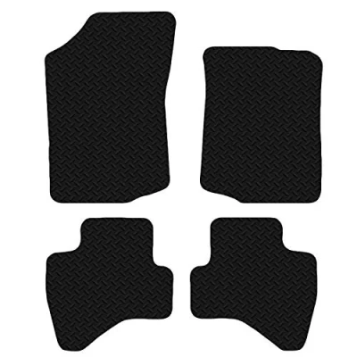 Image of Carsio Car Mats For Citroen C1 2014+ onwards 3mm 4pc Set Tailored Fit Rubber Floor Mat Complete Accessory Black Custom Fitted Anti Slip Backing, Heavy Duty &amp; Waterproof