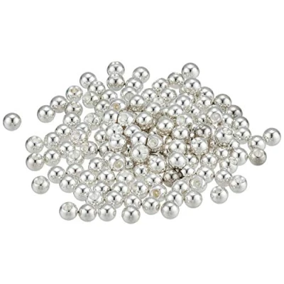 Image of Beadalon 144 Piece 3 MM Round Memory Wire End Cap, Silver Plate