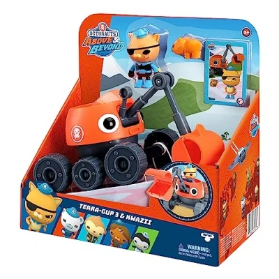 Image of Octonauts Above &amp; Beyond Terra Gup 3 And Kwazii Deluxe Toy Vehicle Figure Set, Recreate Missions, Includes 2,8&quot; Character Pikas Creature Figure,