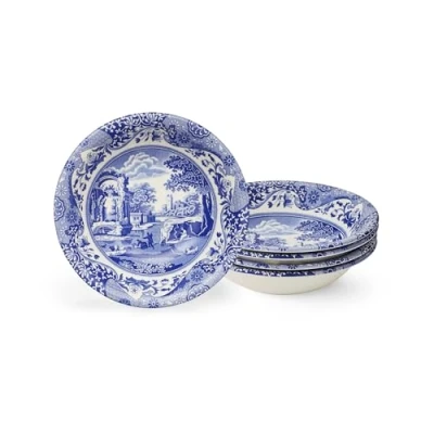 Image of Spode Blue Italian Set of 4 20cm Cereal Bowls