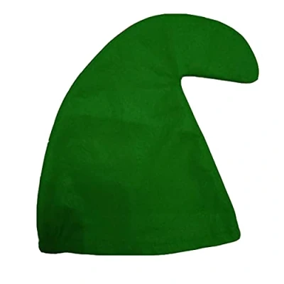 Image of jokeshop Garden Gnome Curly Hat Seven Dwarf/Dwarves Smurf Hats Fairytale Fancy Dress Costume (Green)