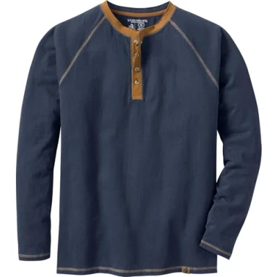 Image of Legendary Whitetails Men&#039;s Size Recluse Henley, Charcoal, Large Tall