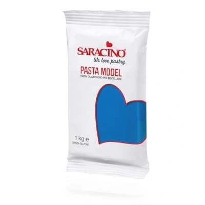 Image of Saracino Sugar Paste Model Blue Modelling 1 kg Gluten Free Made in Italy