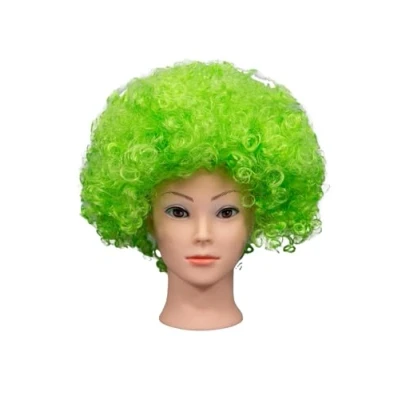 Image of Afro Wigs Curly Bouncy Hair For Fancy Dress Party Costume Disco Accessory Unisex 60s 70S 80s Theme,Green
