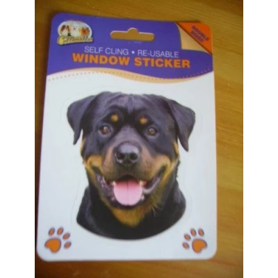 Image of Rottweiler dog double sided window sticker car home re usable