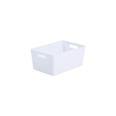 Image of Wham Bam 4.02 Ice White Plastic Studio Storage Baskets Office Home &amp; Kitchen Tidy Organiser 25.5 x 17 11cm (1 Basket)