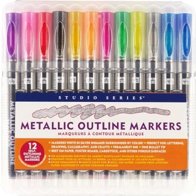 Image of Studio Series Metallic Outline Markers (Set of 12 Markers)