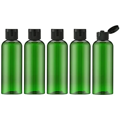 Image of Toureal 100ml Travel Bottle for Toiletries (5 Pcs), Plastic Bottles with Lids, Empty Liquid Container (Green)