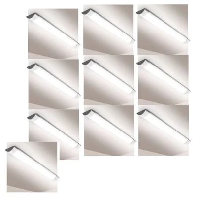 Image of Brightex, (Pack of 10 LED Batten Light 6FT 72W 8640 Lumen Twins Non Flickering 180cm 1800mm Linear Tube Fitting Garage Office Ceiling mounting 2 Years Warranty (Day 4000K)